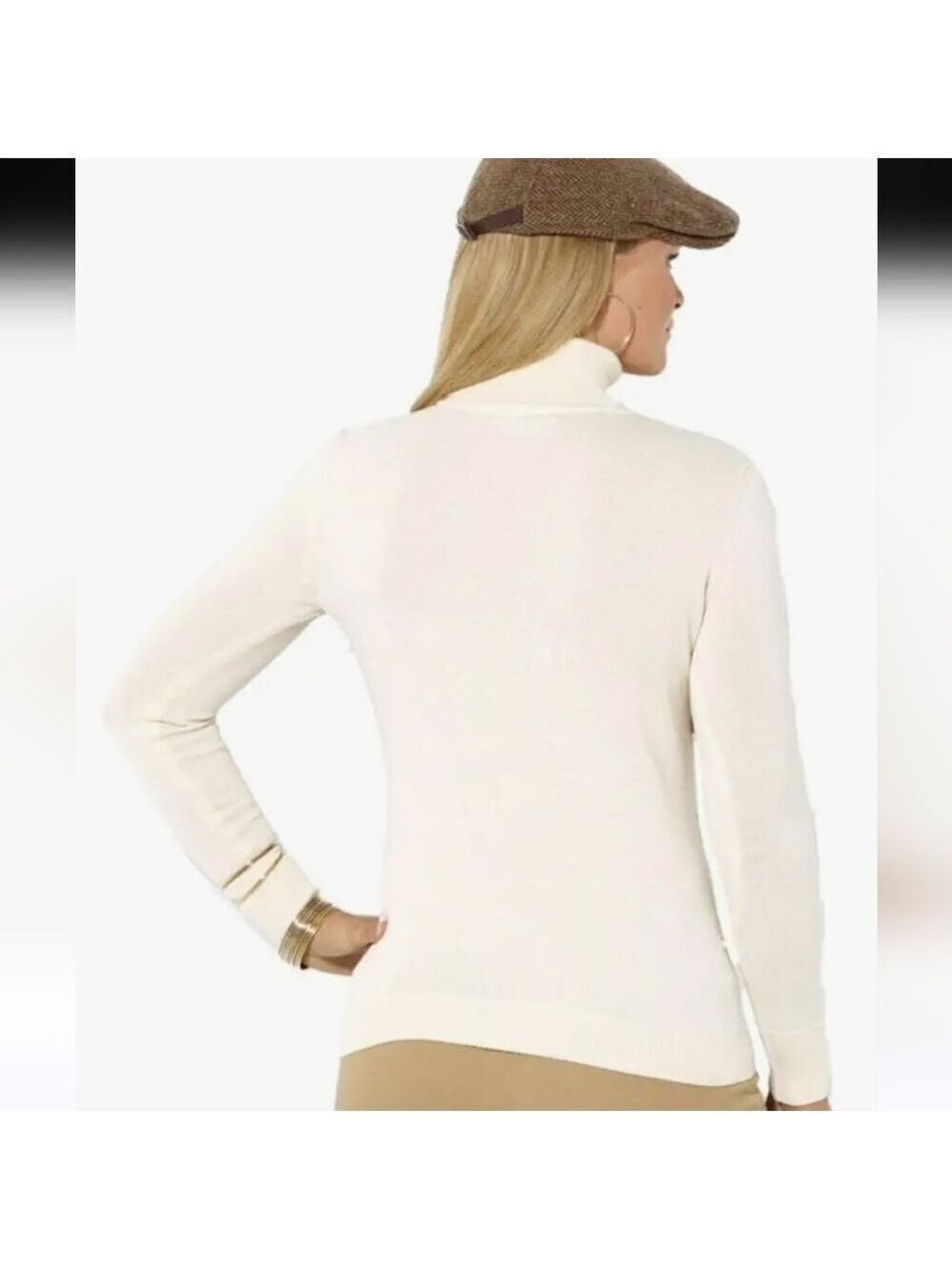 Lauren Ralph Lauren Equestrian Horsebit Turtleneck Sweater, Size PM - Picture 3 of 16